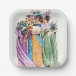 Assiettes En Carton Vintage Noël