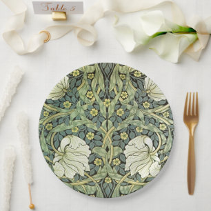 Assiettes En Carton Vintage Pimpernel Floral Motif William Morris