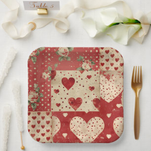 Assiettes En Carton Vintage shabby chic 