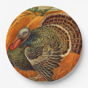 Assiettes En Carton vintage Thanksgiving dinkey Holiday