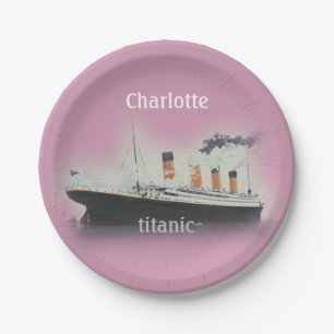 Assiettes En Carton Vintage Titanic Ocean Liner Girl Nom rose Navire
