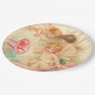 Assiettes En Carton Vintage valentine cupide ange 1