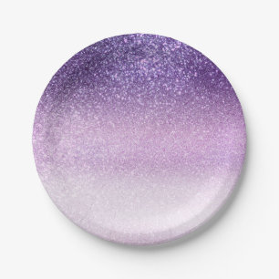 Assiettes En Carton Violet Lilac Pastel Purple ombre