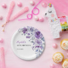 Violet Rose verdure Floral Anniversaire