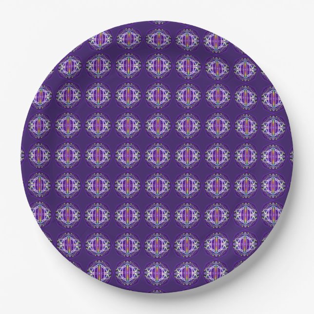 Assiettes En Carton Violet W3 (Devant)