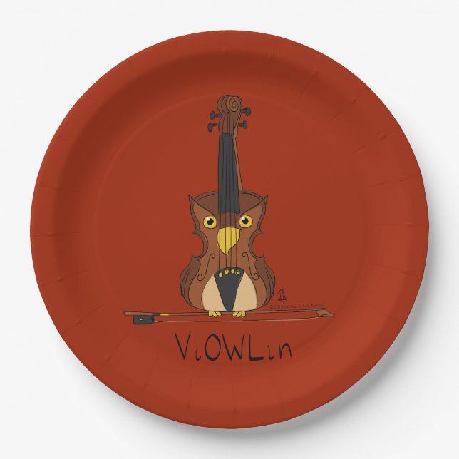 Assiettes En Carton Violon drôle mignon (Devant)