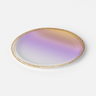 Assiettes En Carton Vip Ombre violet or Lilac violet
