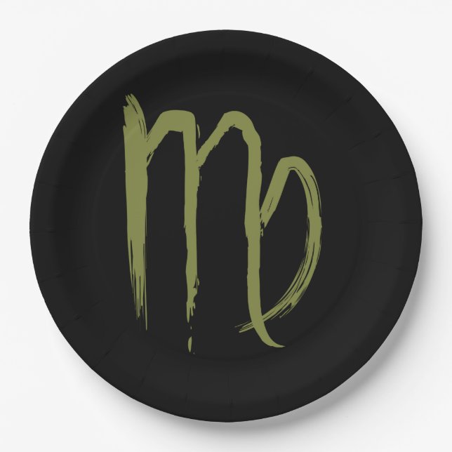 Assiettes En Carton VIRGO Zodiac Août Septembre Anniversaire Astrologi (Devant)
