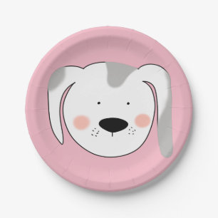 Assiettes En Carton Visage de chien