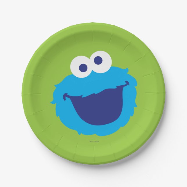 Assiettes En Carton Visage du monstre de cookies (Devant)