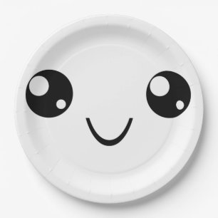 Assiettes En Carton Visage souriant