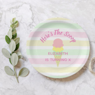 Assiettes En Carton Voici l'anniversaire d'été de la crème glacée Scoo