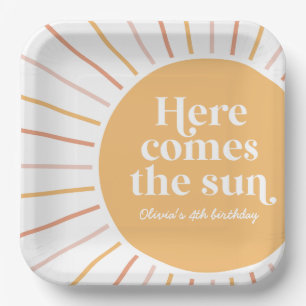 Assiettes En Carton Voici l'anniversaire du Soleil Boho