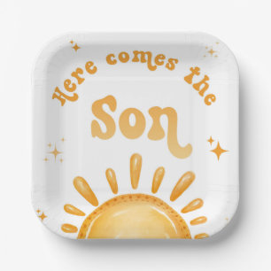Assiettes En Carton Voici Le Baby shower Fils