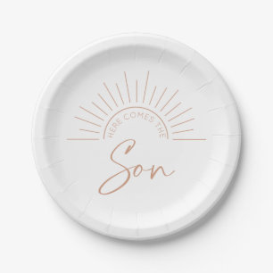 Assiettes En Carton Voici le Baby shower moderne Son Boho