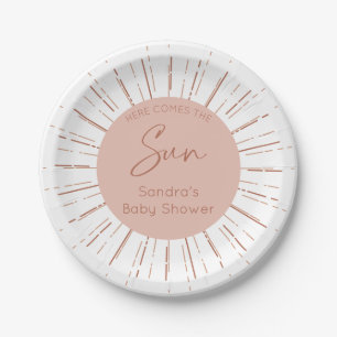 Assiettes En Carton Voici Le Baby shower Soleil