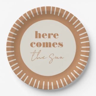 Assiettes En Carton Voici le Baby shower Sun Boho |