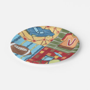 Assiettes En Carton Voiture, le Jersey, football et kit de tambour