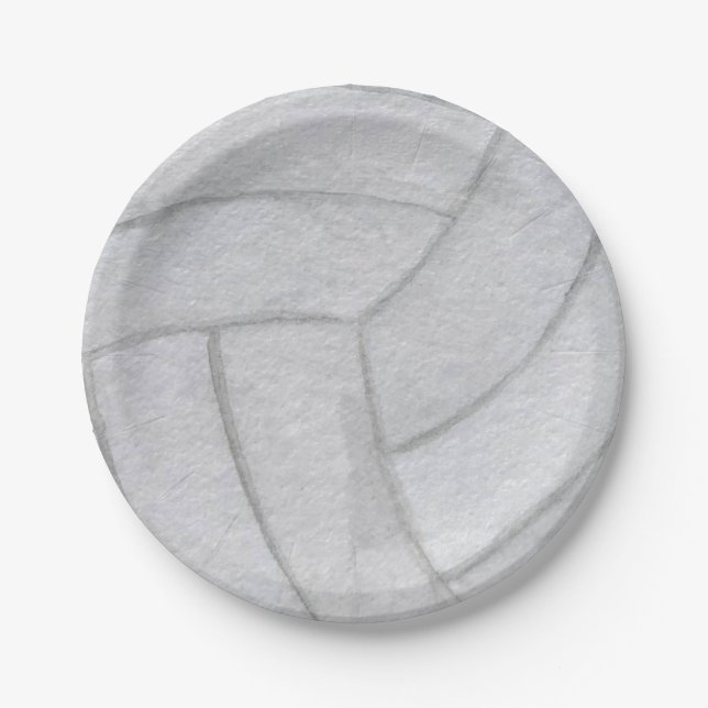 Assiettes En Carton Volleyball (Devant)