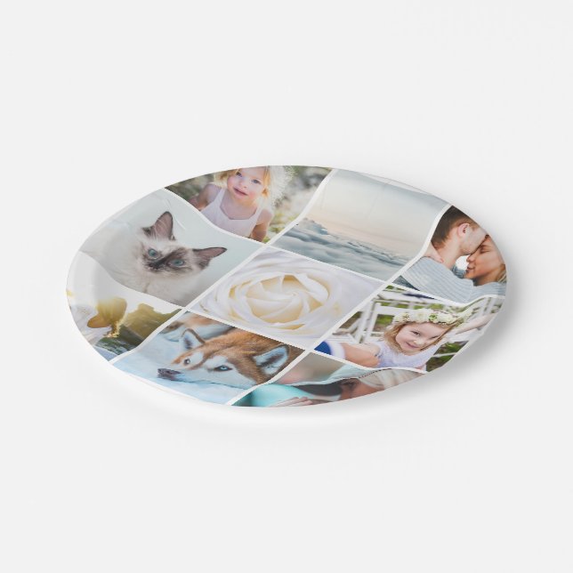 Assiettes En Carton Vos Photos Personnalisées Modernes (Angle)