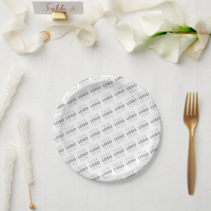 Assiettes En Carton Votre image/logo éclairé automatiquement + Motif