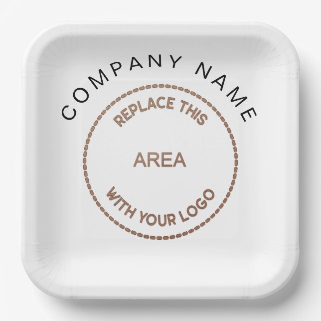 Assiettes En Carton Votre Logo Entreprise Nom (Recto)