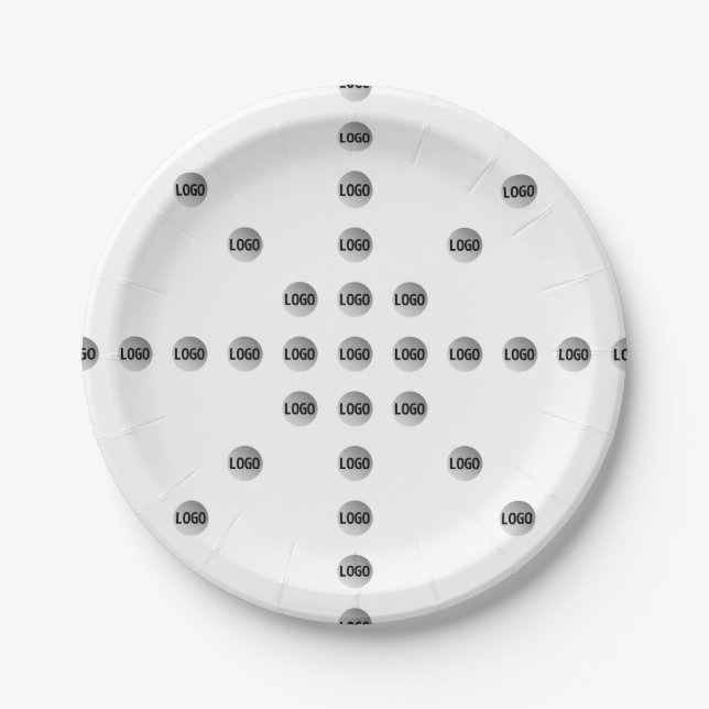 Assiettes En Carton Votre logo ou toute image téléchargée | Motif étoi (Devant)