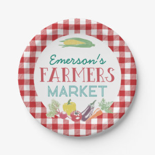 Assiettes En Carton Votre nom Farmers Market Birthday Party, n'importe