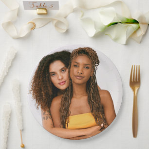 Assiettes En Carton Votre Photo Mariage Deux Mariées LGBTQ