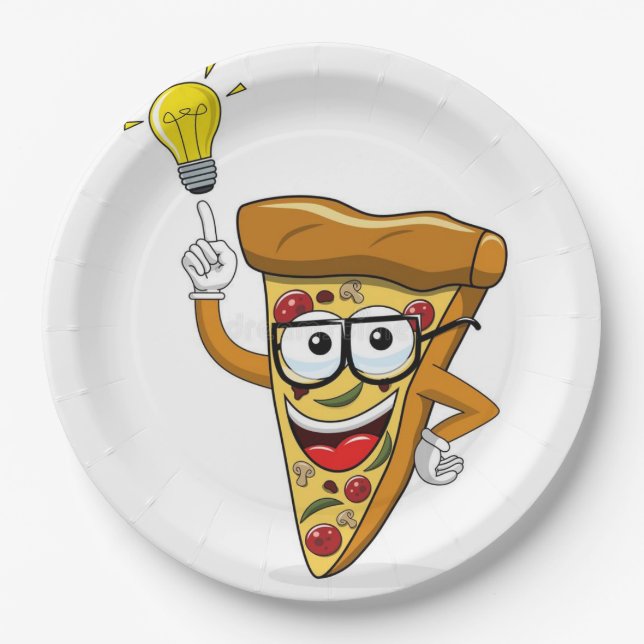 Assiettes En Carton Votre Plaque De Pizza Amicale (Devant)