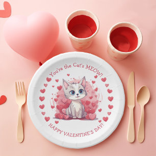 Assiettes En Carton Vous êtes la Saint Valentin Meow Small Kid’s Class