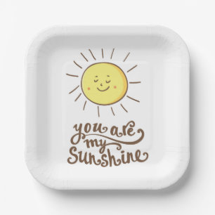 Assiettes En Carton Vous Êtes Mon Soleil