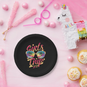 Assiettes En Carton Voyage de filles 2024 Week-end Summer Beach Vacati