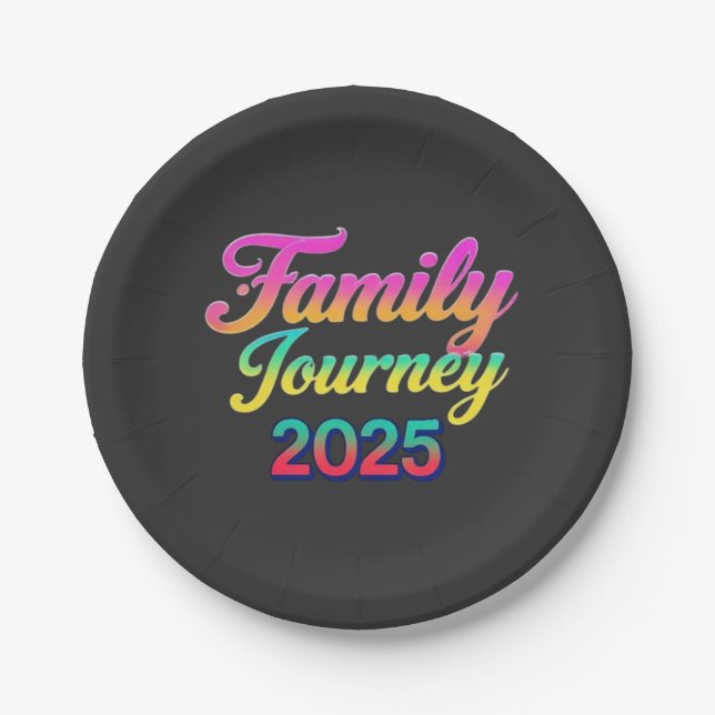 Assiettes En Carton Voyage en famille 2025 (Devant)