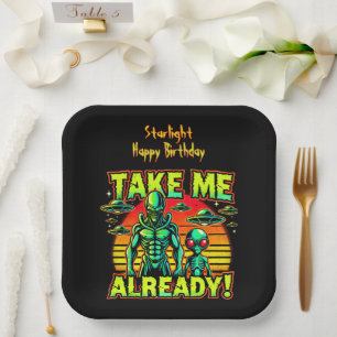 Assiettes En Carton Voyage vers les royaumes extraterrestres maintenan