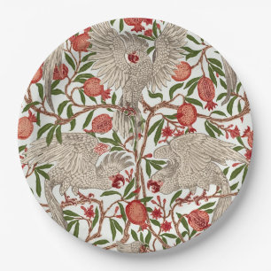 Assiettes En Carton Walter Crane Cacatoès rosalbin Grenade rouge Art