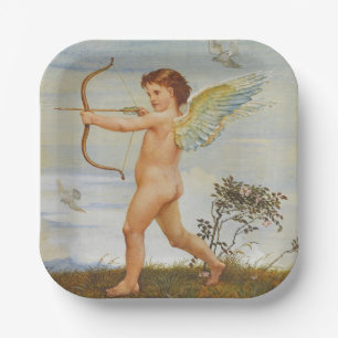 Assiettes En Carton Walter Crane Cupid à l'arc Art Vintage