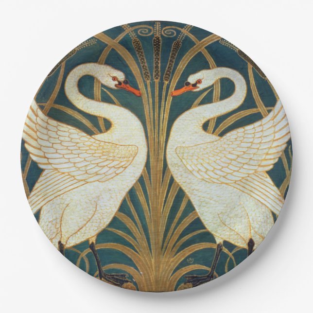 Assiettes En Carton Walter Crane Swan (Devant)