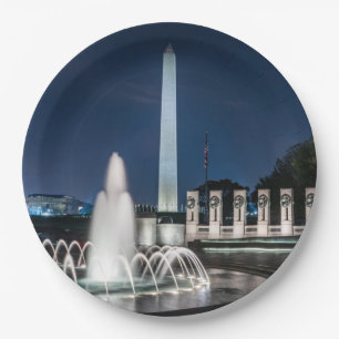 Assiettes En Carton Washington Monument USA George Washington