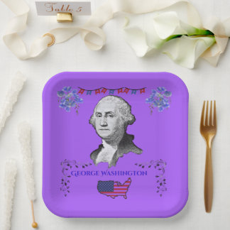 Assiettes En Carton Washington's Contribution purple