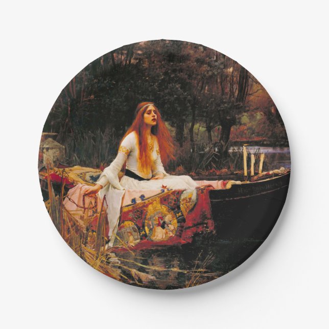 Assiettes En Carton Waterhouse Lady of Shalott (Devant)