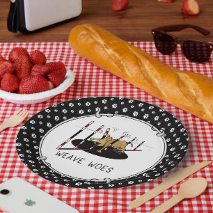 Assiettes En Carton Weave Woes - agilité amusant coincé chien oops