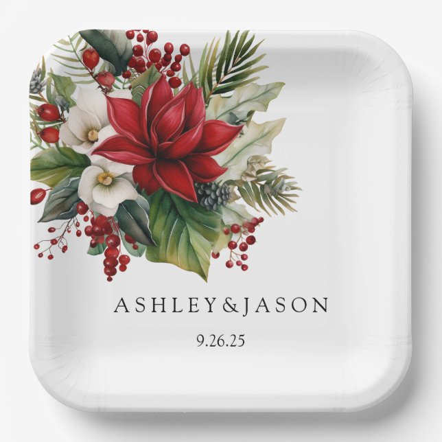 Assiettes En Carton Wedding  (Recto)