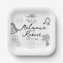 Wedding Doodle Save the Dates Wedding Anniversary