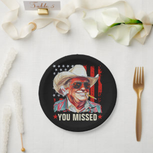 Assiettes En Carton Western Trump Cowboy Trump 2024 vous a manqué