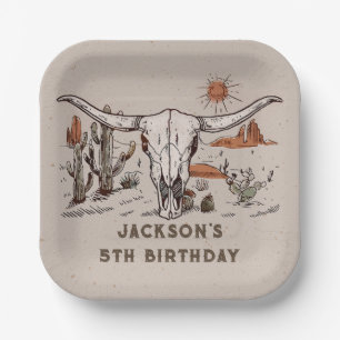Assiettes En Carton Western Wild West Country Cowboy Anniversaire