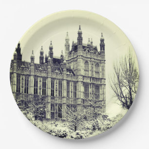 Assiettes En Carton Westminster, le Parlement, hiver Londres - Anglais