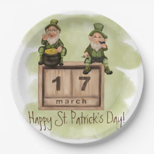 Assiettes En Carton Whimsical Leprechauns St. Patrick's Day