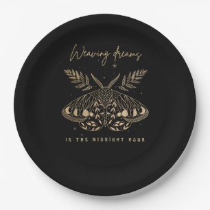 Assiettes En Carton Whimsigoth Cottagecore Goblincore Mysical Moth Go