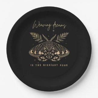 Assiettes En Carton Whimsigoth Cottagecore Goblincore Mysical Moth Go